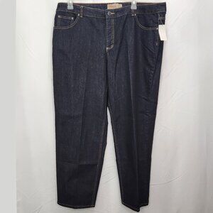 NEW JMS Just My Size Classic Straight Jeans Womens 24W Blue Plus Stretch 0104X